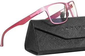 ANYLUV Blue Light Blocking Glasses Men Computer Gaming Glasses Lightweight Al-Mg Metal Anti Eyestrain Eye Protection