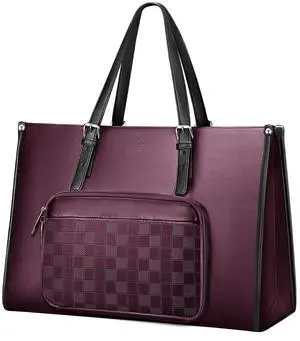 MATEIN Laptop Tote Bag With Lunch Compartment, 15.6 Inch PU Leather Business Briefcase with Leakproof Lunch Cooler Bag, Large Work Laptop Purse Lightweight Teacher Computer Tote Casual Handbag,Purple MATEIN Laptop Tote Bag With Lunch Compartment, 15.6 Inch PU Leather Business Briefcase with Leakproof Lunch Cooler Bag, Large Work Laptop Purse Lightweight Teacher Computer Tote Casual Handbag,Purple
