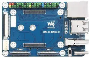Mini Base Board (C) for Raspberry Pi Compute Module 4 (CM4), 40PIN LCD Connector, Gigabit Ethernet RJ45 Interface Mini Base Board (C) for Raspberry Pi Compute Module 4 (CM4), 40PIN LCD Connector, Gigabit Ethernet RJ45 Interface