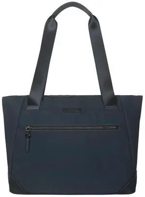 Targus Avila Tote Bag for Women, Fits 1516 Laptops  Stylish Work Tote, Recycled Material, Water-Resistant, Zippered Pockets, Trolley Strap, Midnight, TBA00102GL