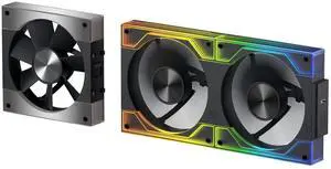 LTC CF-123D 120mm PC Case Fan, Daisy-Chain Connection, Reversible Airflow 2000RPM Max, Infinity Mirror ARGB Lighting, HDB Bearing PWM Computer Case Cooling Fan, Motherboard SYNC, 3 Pack, Black