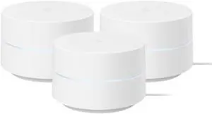 Google WiFi - AC1200 - Mesh WiFi Router System Bundle (3-Pack) - 4500 Sq Ft Coverage - Retail Packaging - Easy Setup, Seamless Signal for Smart Home Devices - Snow
