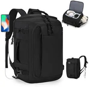 COSCOOA 40x30x20cm Travel Bag, Expandable Carry on Backpack 30-35L, 40x30x25cm Personal Item Bag,15.6inch Laptop Backpack with Shoe Compartment and Wet Pockets,Mochila de Viaje