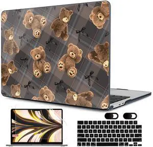 MEEgoodo Case for M4/M3/M2 MacBook Air 13.6 inch Case 2025 2024 2022, Fit Model A3240/A3113/A2681, Laptop Hard Shell with Keyboard Cover Compatible with MacBook Air 13 inch, Cute Little Bear MEEgoodo Case for M4/M3/M2 MacBook Air 13.6 inch Case 2025 2024 2022, Fit Model A3240/A3113/A2681, Laptop Hard Shell with Keyboard Cover Compatible with MacBook Air 13 inch, Cute Little Bear
