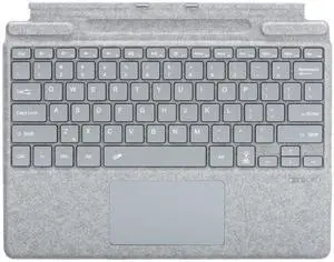Zoof Keyboard for Microsoft Surface Pro Copilot+ (11th Edition) / Pro 11 / Pro 10 / Pro 9 / Pro 8 / Pro X, 13 inch, Detachable Type Cover with Touchpad, 7-Color Backlit & Pen Holder (Light Grey)