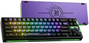 OOCTPK Chilkey Slice68 HE Gaming Keyboard: Hall Effect Aluminum Keyboard with Flux Switch, Rapid Trigger, 8K Polling, Per-Key RGB Gaming Magnetic Switch Key Board for Gaming (Purple)