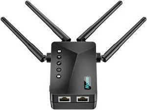 WiFi Extender Signal Booster for Whole Home & Backyard - 10K Sq.Ft Coverage w/4 Antennas | 90% Faster Internet Booster w/Ethernet Port, Easy Setup Wireless Repeater Works with Any Router