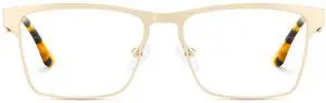 Zeelool Glasses Frames for Men Metal Rectangle Eyeglasses JGM146843-02 Gold