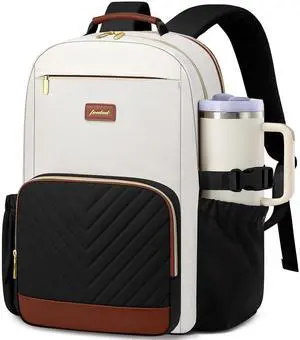 Large Laptop Backpack for Women Bookbag: 18 inch Work School Backpacks with Pocket for Large Capacity Cup & USB Charger College Book Bag Travel Business Nurse Teacher Bookbags Anti-theft Back Pack