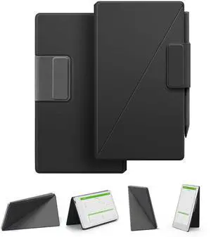 Ayotu Case for Remarkable Paper Pro Move 7.3" with Multi-Angle Stand, 1:1 Fit Smart Folio Cover with Auto Wake/Sleep | PU Leather Cover | Microfiber Lining | Strong Magnet(D-Leathers Black)