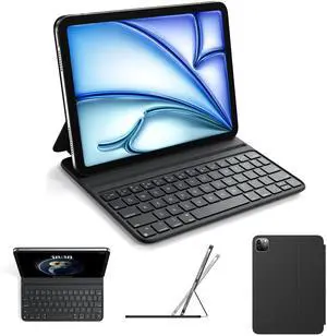 HOU Keyboard Case for iPad Air 11 inch M2/M3 & iPad Air 5th/4th(2022/2020) & iPad pro 11 inch 4th/3rd/2nd/1st (2018-2022) Smart Folio, Ultra Slim, Magnetic Charging, Adjustable Angle HOU Keyboard Case for iPad Air 11 inch M2/M3 & iPad Air 5th/4th(2022/2020) & iPad pro 11 inch 4th/3rd/2nd/1st (2018-2022) Smart Folio, Ultra Slim, Magnetic Charging, Adjustable Angle