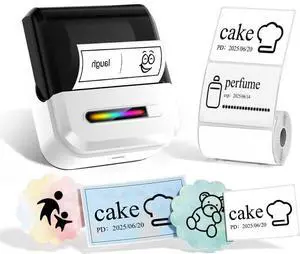 Hipasosy U1 Label Maker Machine,Portable Thermal Label Printer,Mini Bluetooth Inkless Label Stickers Makers for Home Storage School Business Office,Labeler Compatible with iOS & Android(White)