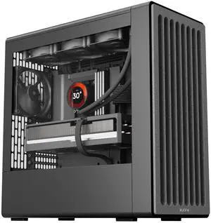 HAVN BF 360 ATX Mid Tower PC Case, Semi-Open SGCC Steel Frame, SimpliCable Cable Management, Detachable Top Bracket, Quiet Operation, Premium Steel Build  Black