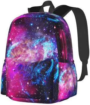 Jbofyee Bursting Galaxy Laptop Backpack For Men Women, Lightweight Daypack Bookbag For Daily Commutes Business Travel Hiking