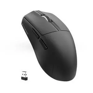 E-YOOSO XuanGui Rechargeable Wireless Mouse,Bluetooth Mouse for Laptop,Tri-Mode 2.4G/BT5.1/USB C,150 Hour Battery Life,5-Level DPI 4000 Max,50g Lightweight,for Laptop/PC/Computer/Mac/Tablet (Black-2)