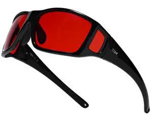 TIJN Sleep Glasses for Blue & Green Light Blocking,Red Lens Dual AR Coating,Wraparound Oversized for Screen,Computer & Gaming