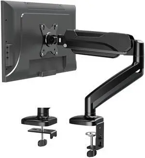 MOUNTUP Monitor Arm Desk Mount, Fully Adjustable, Computer Monitor Stand for 17-30 Inch, 4.4-17.6lbs Screen, VESA Mount with C Clamp & Grommet Base, Black