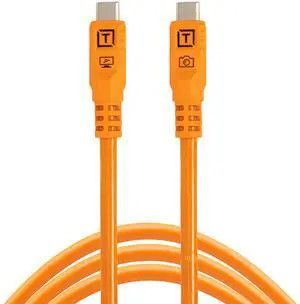 TetherPro Optima 10Gbps Gen 2 USB-C, 6' (1.8m), Straight to Straight, High-Visibility Orange