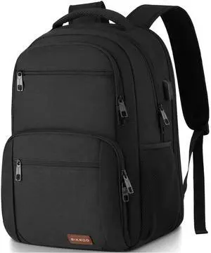 BIKROD Backpack for Men, TSA Travel Backpack, College Backpacks Water Resistant Back Pack with USB Charging Port, Business Anti Theft Durable Computer Bag Gifts Fits 17.3 Inch Laptop, Grey