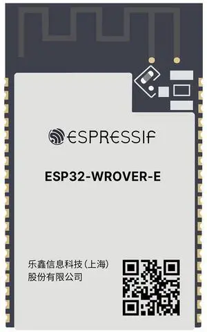 Espressif ESP32-WROVER-E Module, WiFi-BT-BLE MCU, 4MB Flash, 8MB PSRAM, PCB Antenna