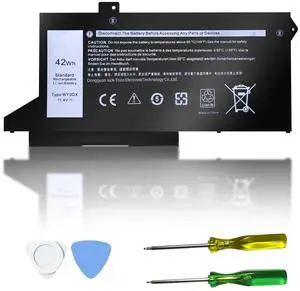 WY9DX 42wh Laptop Battery Replacement for Dell Latitude 5420 5520, Precision 3560 Series, WY9DX RJ40G 01K2CF 005R42 075X16 P137G P104F 0M3KCN 0WK3F1 P104F001 P137G001 P104F002 11.4V 3500mAh 3-Cells