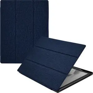 GOVTVA Protective Folio Case for iFLYTEK AINOTE Air 2, Ultra-Thin Lightweight Trifold Protective Cover with Built-in Pen Holder Auto Sleep/Wake for AINOTE Air2 Tablet 8.2 inch (Cloth Bark Blue)