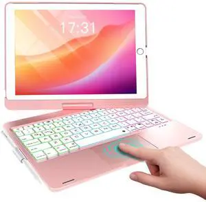 Baisla iPad 9th Generation Case with Keyboard 10.2" (2021), 360° Rotatable with Trackpad & Rainbow Backlit, iPad Keyboard case for 9th/8th/7th, iPad Air 3, iPad Pro 10.5 (Rose Gold) Baisla iPad 9th Generation Case with Keyboard 10.2" (2021), 360° Rotatable with Trackpad & Rainbow Backlit, iPad Keyboard case for 9th/8th/7th, iPad Air 3, iPad Pro 10.5 (Rose Gold)