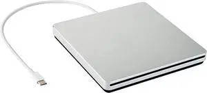AMIUKON External DVD/CD Drive USB-C/Type-c DVD/CD Reader and DVD/CD Burner for Apple-MacBook Air/Pro/iMac/Mini/MacBook Pro/ASUS/ASUS/DELL Laptop etc