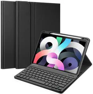 FINTIE Keyboard Case for iPad Air 11-inch M3 (2025) / M2 (2024), iPad Air 5th (2022) / 4th Generation 10.9 Inch - Soft TPU Cover w/Magnetically Detachable Bluetooth Keyboard, Black