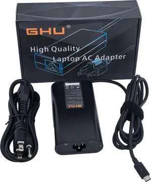 GHU 130W Type-C Fast Charger for Dell XPS 15 9550 9560 9570, Precision 5510 5520 5530 5540, M3800 | USB-C Laptop Power Adapter Replaces HA130PM130, TX73F, DA130PM130, 6TTY6