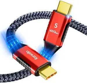 40Gbps for Thunderbolt 5 Cable 10FT, USB4 V2 Cable, PD 240W, 8K@60Hz, 4K@144Hz USB C Display Cable for iPhone 17, Razer Blade, ACASIS SSD, Thunderbolt 4, Mac mini M4