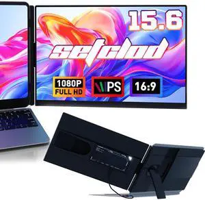 Laptop Screen Extender Portable Monitor, 15.6" 1080P FHD Frameless Screen, Detachable Monitor Extender for Laptop, Fit for 13-17" Laptops,Plug & Play Compatiable with Windows/Mac/Chrome/Android/Switch