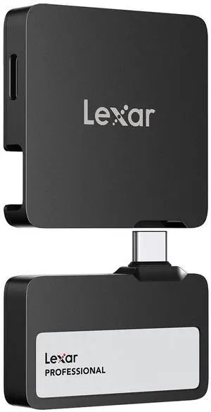 Lexar Professional Go USB 3.2 Gen 2 Type-C Portable SSD with Hub, Black - 2TB