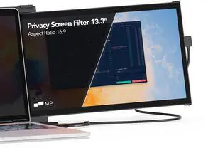 Moblie Pixels Laptop Privacy Screen 13.3 inch Filter for 16:9 privacy screen for Laptop/Monitor Display - Laptop Monitor Privacy Shield and Anti-Glare Protector