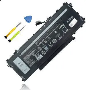 TAICROWNE 60Wh GT6TK Replacement Laptop Battery for Dell Latitude 9440 2-in-1 / Latitude 9450 2-in-1 Series 0XHYT7 0F5PYF 0M9NFC K2CPY K2CPY42 MWK05 5065mAh 11.55V