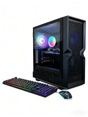 STGAubron Gaming PC Desktop Computer, Intel Core i5 up to 3.6G, Radeon RX 590 8G, 16GB RAM, 1TB SSD, 600M WiFi, BT 5.0, RGB Fan x3, Windows 11 Home