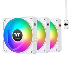 Thermaltake CT120 EX ARGB Reverse PC Cooling Fan White (3-Fan Pack), Magnetic Connection, 5V Motherboard Sync, 16.8 Million Colors 9 Addressable LEDs, 120 mm Case/Radiator Fan, CL-F194-PL12S Thermaltake CT120 EX ARGB Reverse PC Cooling Fan White (3-Fan Pack), Magnetic Connection, 5V Motherboard Sync, 16.8 Million Colors 9 Addressable LEDs, 120 mm Case/Radiator Fan, CL-F194-PL12S