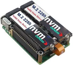 ZDE ZP519 PCIe to Dual M.2 HAT Key M NVMe SSD PCIe Peripheral Board Solid State Drive Adapter Board for Raspberry Pi 5 Support M.2 NVMe SSD 2230 2242 2260 2280 ZDE ZP519 PCIe to Dual M.2 HAT Key M NVMe SSD PCIe Peripheral Board Solid State Drive Adapter Board for Raspberry Pi 5 Support M.2 NVMe SSD 2230 2242 2260 2280
