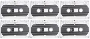 HOMSFOU 6 Pcs Blank Audio Cassette Tapes - 30 Min Recording Time Tapes, Standard Size, Low Noise Tapes for Mixtape, Blank Cassette Tapes for Cassette Recorders HOMSFOU 6 Pcs Blank Audio Cassette Tapes - 30 Min Recording Time Tapes, Standard Size, Low Noise Tapes for Mixtape, Blank Cassette Tapes for Cassette Recorders