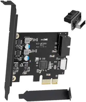 Sinefine PCIe x1 to 19Pin USB 3.0 Header and Type E (A Key) Card, Comes with 19pin to Type E Adapter, USB A and C Front Panel Adapter Sinefine PCIe x1 to 19Pin USB 3.0 Header and Type E (A Key) Card, Comes with 19pin to Type E Adapter, USB A and C Front Panel Adapter