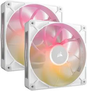 CORSAIR iCUE Link RX140 MAX RGB 140mm PWM Thick Fans with iCUE Link System Hub High-Static Pressure Magnetic Dome Bearing Dual Pack White CORSAIR iCUE Link RX140 MAX RGB 140mm PWM Thick Fans with iCUE Link System Hub High-Static Pressure Magnetic Dome Bearing Dual Pack White