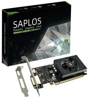 SAPLOS GT 1030 Graphics Card, 4GB GDDR4 64-bit, HDMI DVI, Single Slot Low Profile, PC Video Card Gaming, Computer GPU, 4K Support, DirectX 12, 2 Displays Support SAPLOS GT 1030 Graphics Card, 4GB GDDR4 64-bit, HDMI DVI, Single Slot Low Profile, PC Video Card Gaming, Computer GPU, 4K Support, DirectX 12, 2 Displays Support