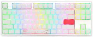 Ducky One 2 RGB 80% Mechanical Keyboard: Cherry MX Speed Silver Switches, High-Density PBT Doubleshot Keycaps, RGB, US, White Ducky One 2 RGB 80% Mechanical Keyboard: Cherry MX Speed Silver Switches, High-Density PBT Doubleshot Keycaps, RGB, US, White