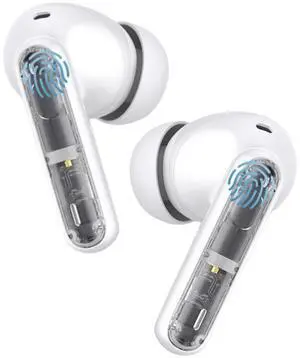 METTOMUS Translucent Wireless Earbuds with Cool Case, Bluetooth Headphones Clear Call, IPX7 Waterproof Ear Buds Wireless Earphones, 30H Long Playtime Compatible with Samsung TV Pho METTOMUS Translucent Wireless Earbuds with Cool Case, Bluetooth Headphones Clear Call, IPX7 Waterproof Ear Buds Wireless Earphones, 30H Long Playtime Compatible with Samsung TV Pho