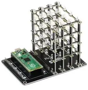 Pico Cube 4x4x4 64 LED Cube Kit for Raspberry Pi Pico (Unassembled, Green) Pico Cube 4x4x4 64 LED Cube Kit for Raspberry Pi Pico (Unassembled, Green)