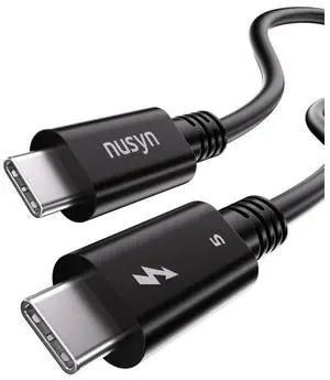 nusyn Thunderbolt 5 Cable, Intel Certified 3.3 FT USB C Cable, 240W Fast Charging, up to 120Gbps Bandwidth, 16K/8K Displays, Compatible with Thunderbolt 4, USB 4, USB C nusyn Thunderbolt 5 Cable, Intel Certified 3.3 FT USB C Cable, 240W Fast Charging, up to 120Gbps Bandwidth, 16K/8K Displays, Compatible with Thunderbolt 4, USB 4, USB C