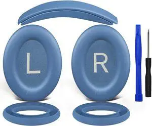 SOULWIT Replacement Kit for Bose QuietComfort 45 (QC45)/Quiet Comfort 35 (QC35, QC35II)/QC SE/QC Wireless Headphones, Ear Pads Cushions + Headband + Silicone Earpads Cover Protector - Blue D SOULWIT Replacement Kit for Bose QuietComfort 45 (QC45)/Quiet Comfort 35 (QC35, QC35II)/QC SE/QC Wireless Headphones, Ear Pads Cushions + Headband + Silicone Earpads Cover Protector - Blue D