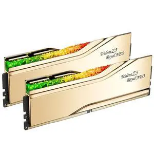 G.SKILL Trident Z5 Royal Neo Series DDR5 RAM (AMD Expo) 32GB (2x16GB) 6000MT/s CL28-36-36-96 1.40V Desktop Computer Memory U-DIMM - Gold (F5-6000J2836G16GX2-TR5NG) G.SKILL Trident Z5 Royal Neo Series DDR5 RAM (AMD Expo) 32GB (2x16GB) 6000MT/s CL28-36-36-96 1.40V Desktop Computer Memory U-DIMM - Gold (F5-6000J2836G16GX2-TR5NG)