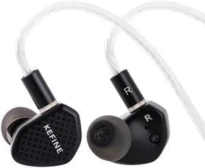 Linsoul Kefine Klean in Ear Monitor,10mm DLC Diaphragm Dynamic Driver HiFi Earphones,Wired Gaming Earbuds,Replaceable Nozzles,Detachable Silver-Plated Cable for Audiophile (with Mic Type-C, Black) Linsoul Kefine Klean in Ear Monitor,10mm DLC Diaphragm Dynamic Driver HiFi Earphones,Wired Gaming Earbuds,Replaceable Nozzles,Detachable Silver-Plated Cable for Audiophile (with Mic Type-C, Black)