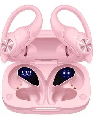 PocBuds Bluetooth Headphones Wireless Earbuds 80hrs Playtime Wireless Charging Case Digital Display Sports Ear Buds with Earhook Deep Bass IPX7 Waterproof Over-Ear Earphones for TV Phone PocBuds Bluetooth Headphones Wireless Earbuds 80hrs Playtime Wireless Charging Case Digital Display Sports Ear Buds with Earhook Deep Bass IPX7 Waterproof Over-Ear Earphones for TV Phone